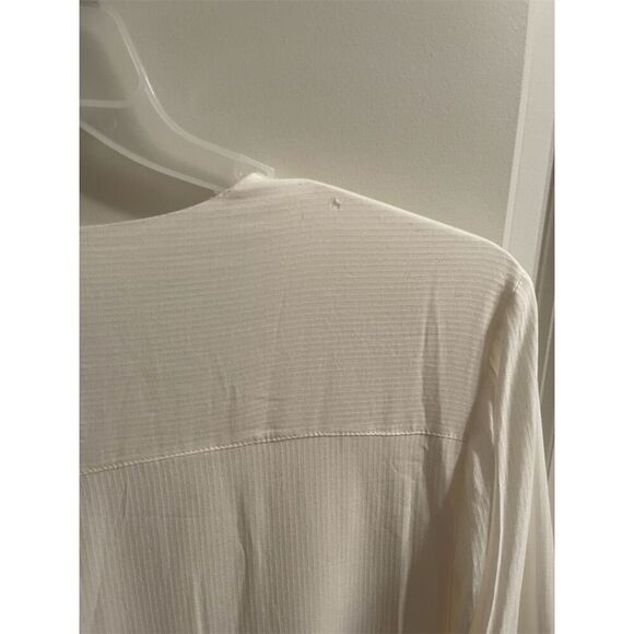 Chicos Women's Ivory Lace-Trim Collared Blouse Size S Long Sleeve - Picture 8 of 11